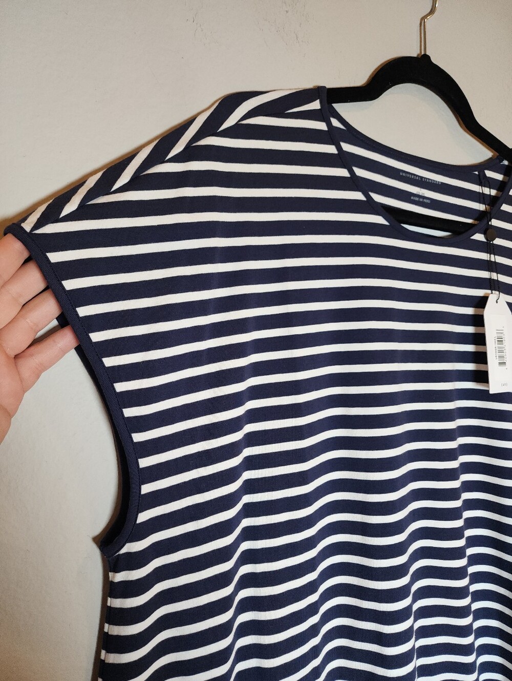 NWT Universal Standard Pima Cotton Iconic Geneva Dress Navy White Stripe 3X - Picture 15 of 16